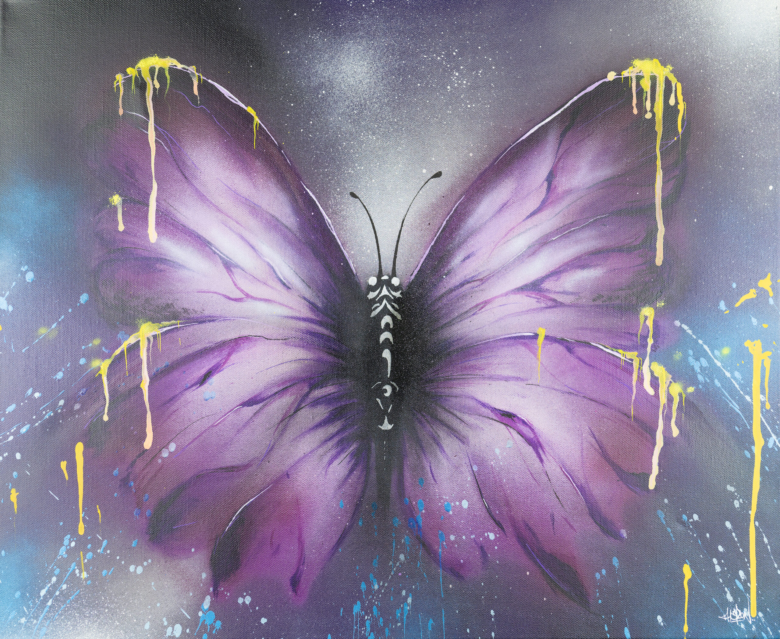 Butterfly Purple orignal painting