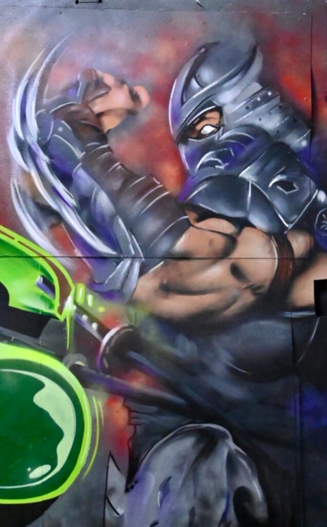 Theron character Ninja Turtles graffiti