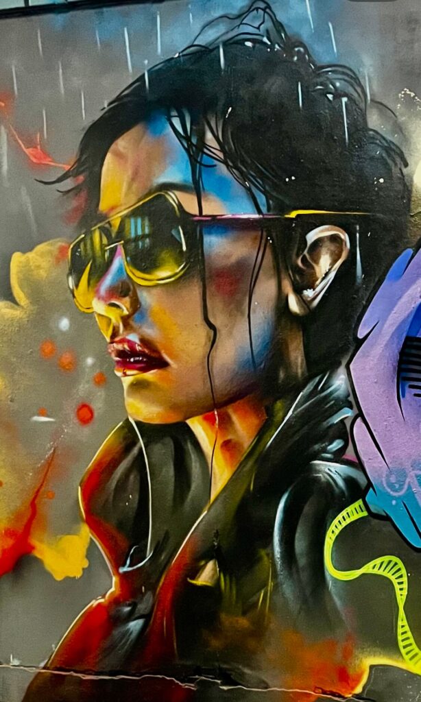 Graffiti street art Roosendaal portrait by Theron